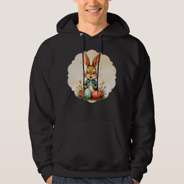 Veste À Capuche Cute Easter Bunny – Soft Frame - moletom (Devant)