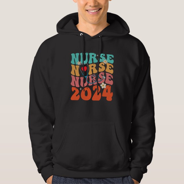 Veste À Capuche Cute Groovy Stethoscope Nurse Life Nursing Nurse W (Devant)
