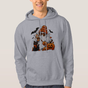 Veste À Capuche Cute Halloween Ghost & Black Cat – Spooky Autumn