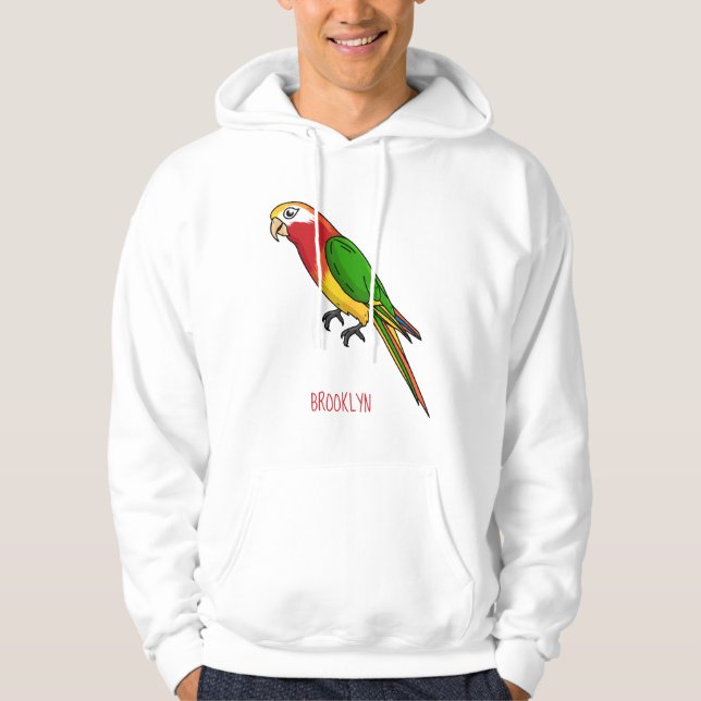 Veste À Capuche Cute happy parrot (Devant)