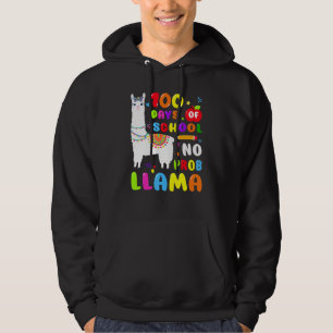 Veste À Capuche Cute Llama 100 Jours Pas De Prob 100 Jours D'École