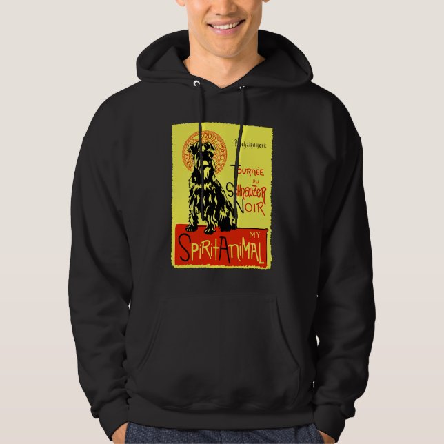 Veste À Capuche Cute Miniature Schnauzer Dog Mini Schnauzer (Devant)