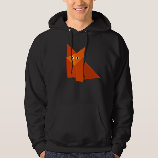 Veste À Capuche Cute Origami Fox géométrique Kawaii (Devant)