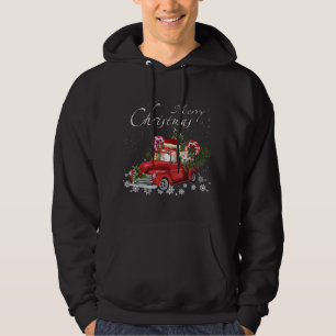 Veste À Capuche Cute Père Noël Pomeranian équitation Camion Rouge