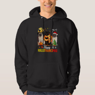 Veste À Capuche Cute Pug Happy Hallothanksmas Halloween Thanksgivi