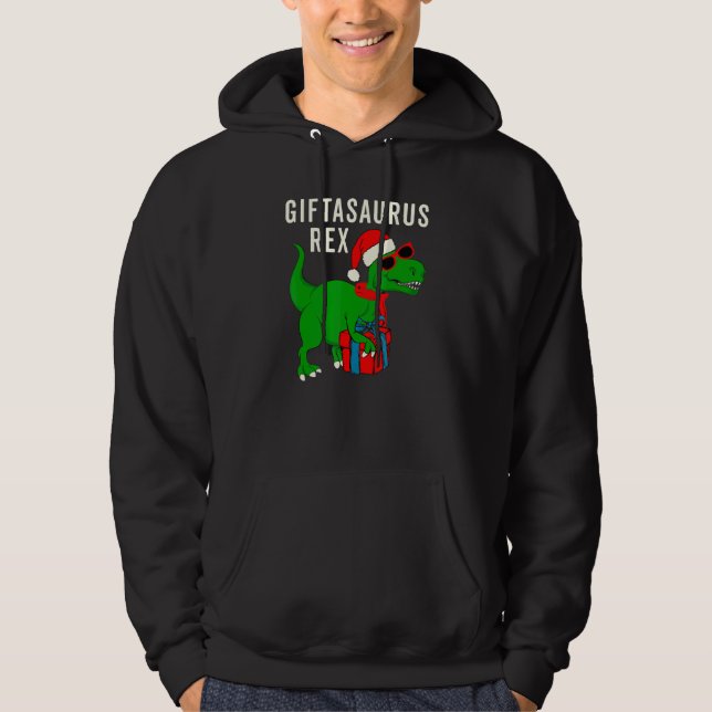 Veste À Capuche Cute T Rex Christmas Dinosaur meme Asaurus Rex (Devant)