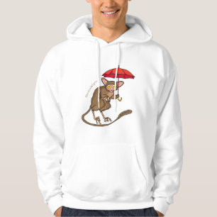 Veste À Capuche Cute Tarsier avec dessin animé parapluie