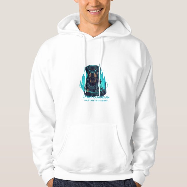 Veste À Capuche Cyber Gardien Rottweiler Blue Flame - Tech Profes (Devant)
