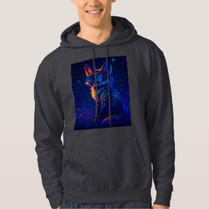 Veste À Capuche Cyberpunk Fox dans la jungle de Neon - Futuristic 