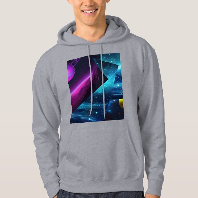 Veste À Capuche D sweatshirt rétro cosmique multivers galactique p (Devant)