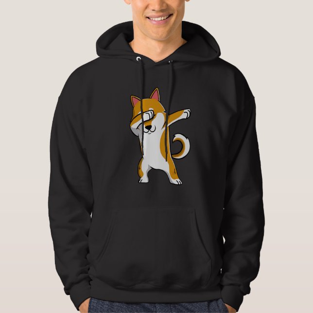 Veste À Capuche Daba Shiba Inu Dog Dab Danse (Devant)