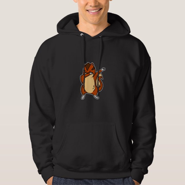 Veste À Capuche Dabbing Chipmunk Dab Dance Cool écureuil (Devant)