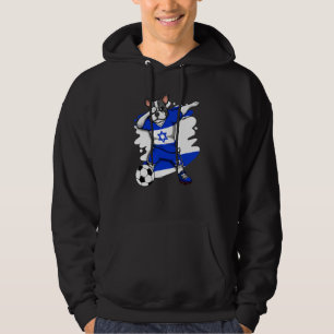 Veste À Capuche Dabbing French Bulldog Israel Soccer Fans Jersey F