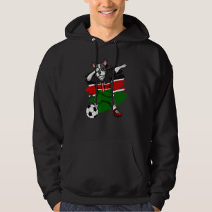 Veste À Capuche Dabbing French Bulldog Kenya Fans de football Jers