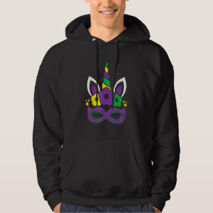 Veste À Capuche Dabbing Jester Unicorn Mardi Gras Filles Enfants