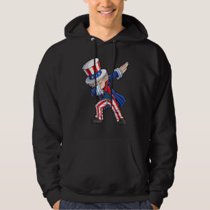 Veste À Capuche Dabbing Oncle Sam 4 juillet Enfants garçons Hommes