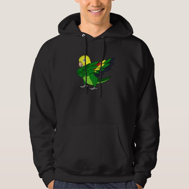 Veste À Capuche Dabbing Parrot I double à tête jaune Amazonie (Devant)