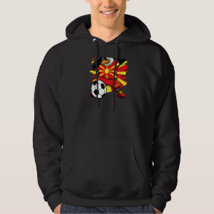 Veste À Capuche Dabbing Penguin Macédoine Soccer Fans Jersey Footb