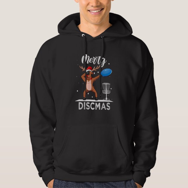 Veste À Capuche Dabbing Reindeer Dab Xmas Disque de Golf Joueur No (Devant)