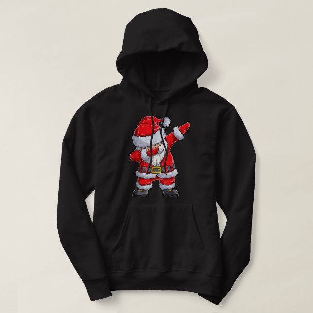 Veste À Capuche Dabbing Santa Claus Noël garçons Hommes Drôle Noël (Design devant)