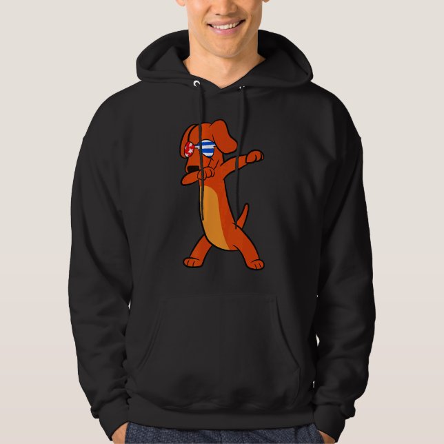 Veste À Capuche Dachshund Dabbing Wiener (Devant)