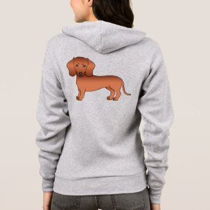 Veste À Capuche Dachshund de dessin animé mignon aux cheveux court