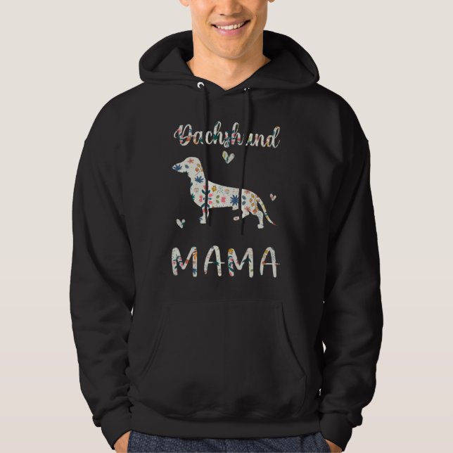 Veste À Capuche Dachshund Mama Floral Dog Mom Love (Devant)