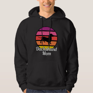 Veste À Capuche Dachshund Maman I Retro Wiener Chien Maman