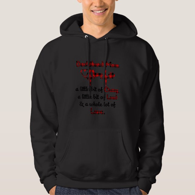 Veste À Capuche Dachshund Maman Un Peu Fou Et Beaucoup (Devant)