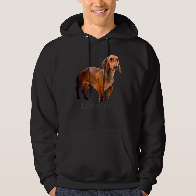 Veste À Capuche Dachshund Weiner Chien Maman Papa Doxie Puppy mign (Devant)