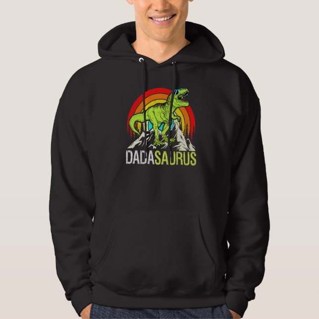 Veste À Capuche Dadasaurus Dinosaur Dada Saurus Fête des pères Fam (Devant)