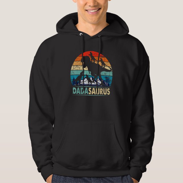 Veste À Capuche Dadasaurus T Rex Daddy Dinosaur 4 Enfants Da Père (Devant)