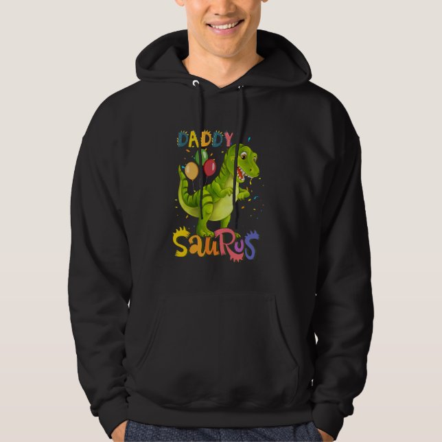 Veste À Capuche Daddysaurus T Rex Dinosaur Daddy Saurus Famille Ma (Devant)