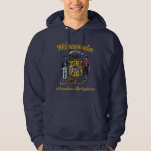 Veste À Capuche Dairyland vintage de l'Amérique de drapeau du
