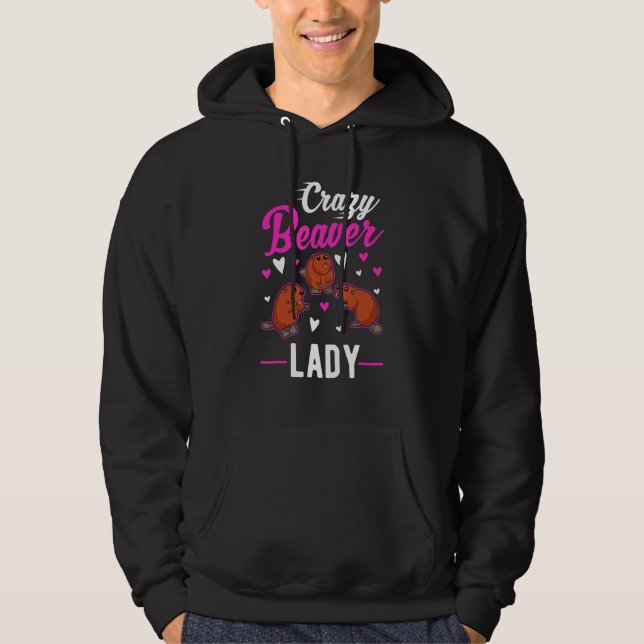 Veste À Capuche Dame Crazy Beaver (Devant)