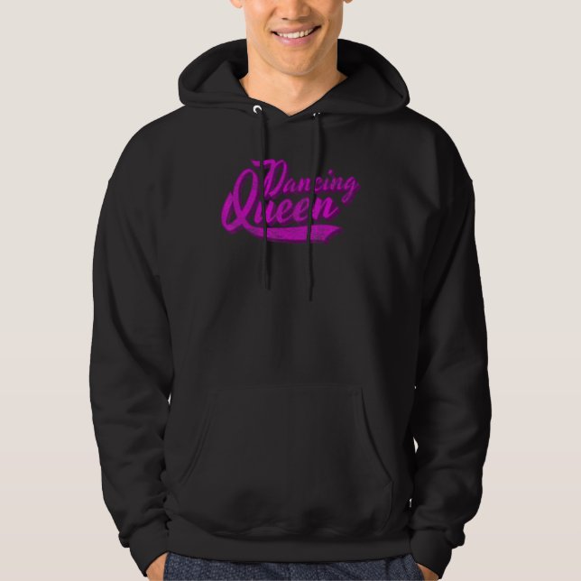 Veste À Capuche Dancing Queen les années 70 Disco Retro Script (Devant)