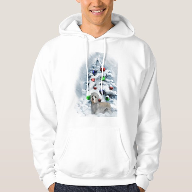 Veste À Capuche Dandie Dinmont Terrier Noël (Devant)