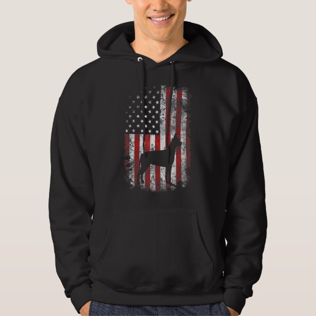 Veste À Capuche Dane Dane Drapeau américain 4 juillet États-Unis P (Devant)
