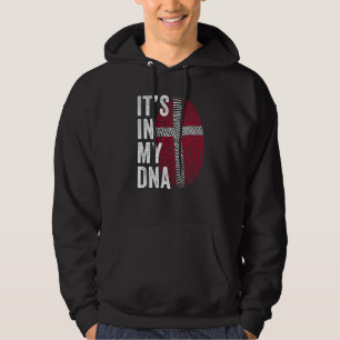 Veste À Capuche Danemark C'est Dans Mon ADN Empreinte Digitale Mig