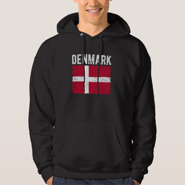 Veste À Capuche Danemark Drapeau Hommes Danois Dames Danemark (Devant)