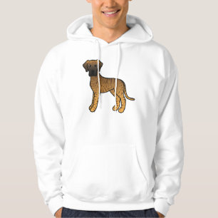 Veste À Capuche Danois tigré drôle dessin animé chien