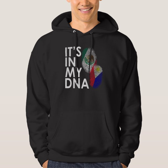 Veste À Capuche Dans Mon Adn Moitié Philippin Moitié Mexicain Mexi (Devant)
