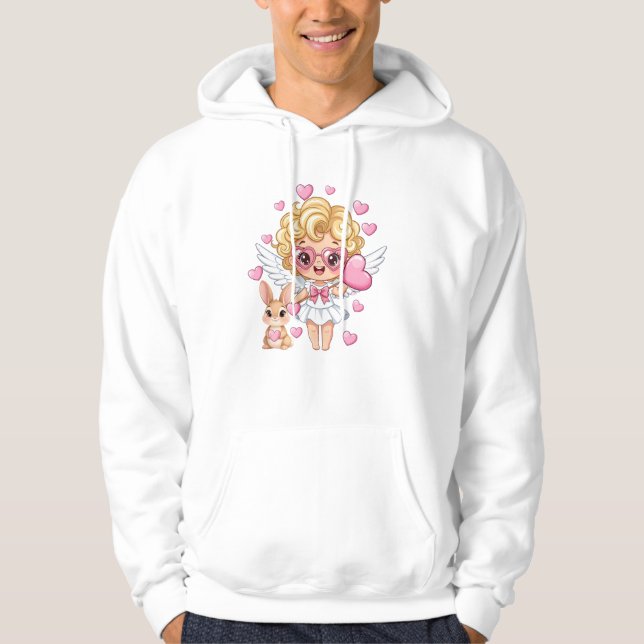Veste À Capuche Danse de Cupidon et Lapin (Devant)