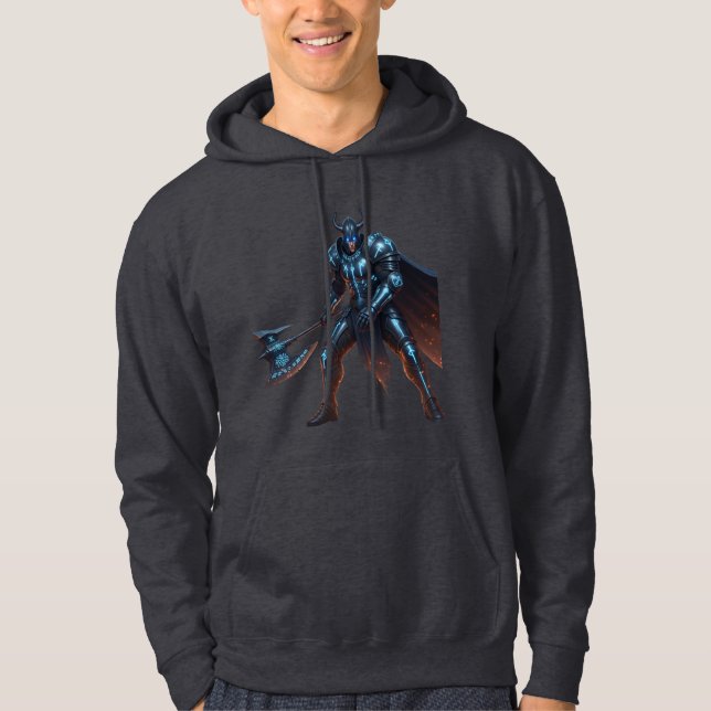 Veste À Capuche Dark Rune Warrior Hoodie – Flameforged Axe Armor (Devant)