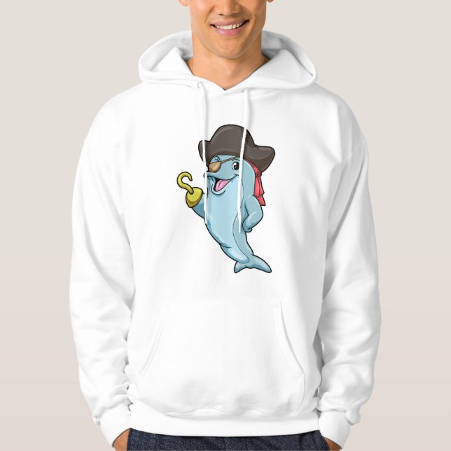 Veste À Capuche Dauphin comme pirate avec tache oculaire et main c (Devant)