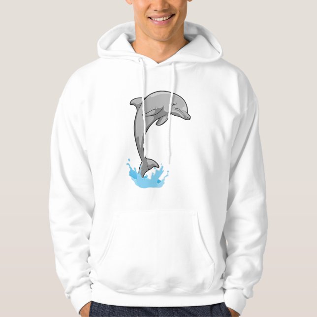 Veste À Capuche Dauphin sur l'eau (Devant)