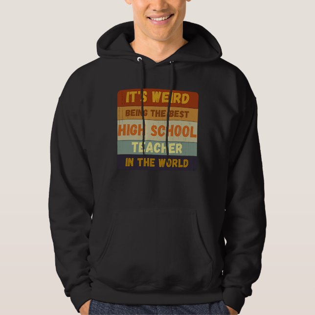 Veste À Capuche De l'élève au meilleur lycée Enseignant Monde Vin (Devant)