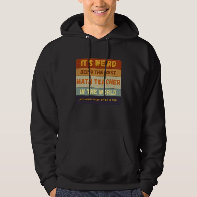 Veste À Capuche De l'étudiant au meilleur professeur de mathématiq (Devant)