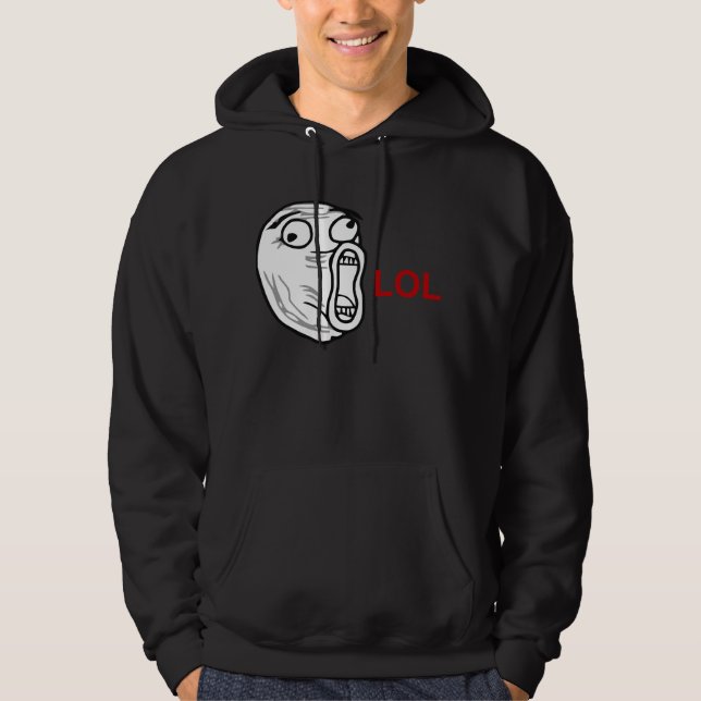 Veste À Capuche De LOL de rire visage bruyant Meme de rage (Devant)