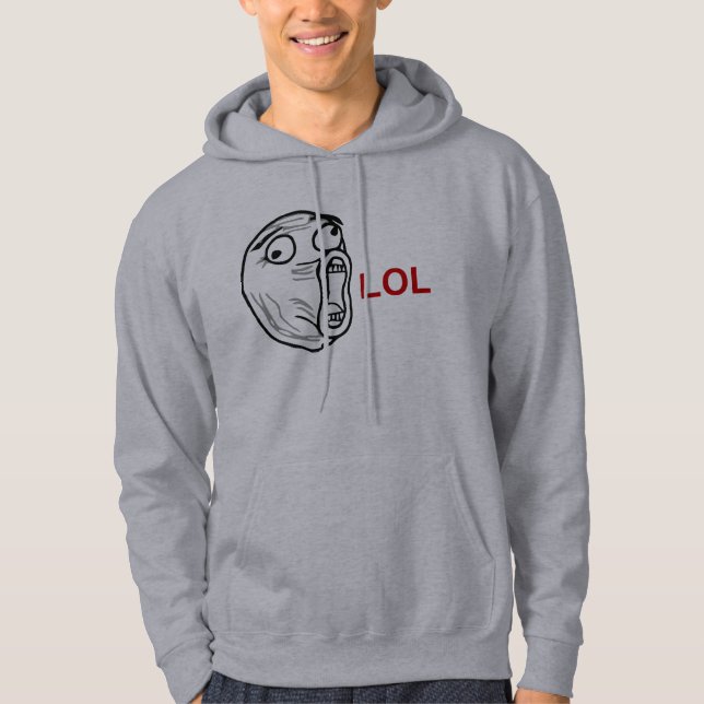 Veste À Capuche De LOL de rire visage bruyant Meme de rage (Devant)